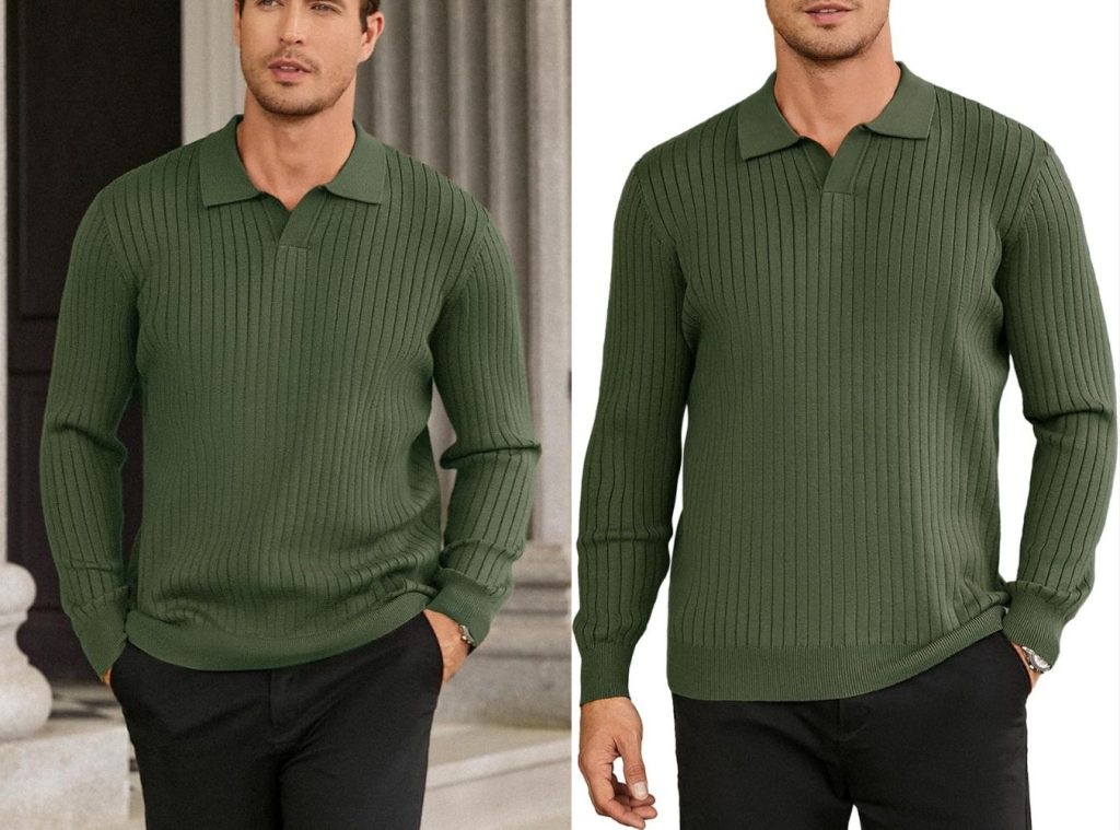 Sweater Drop collar -Olive