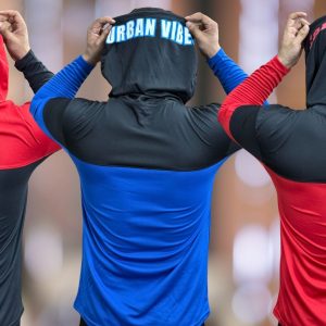 Hoodie t-shirt P1 (Red & Blue)