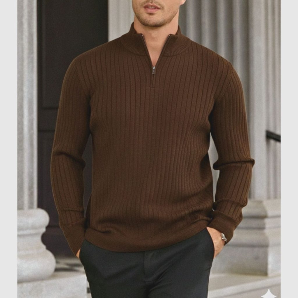 Sweater Zipper P1-Brown