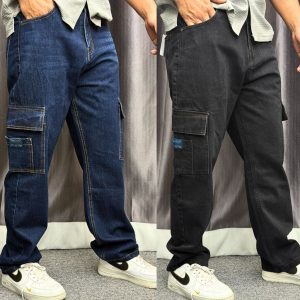 Baggy Cargo Denim M8 & M9 - (Black & Blue)