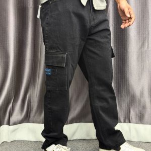Baggy Cargo Denim M8 - (Black)
