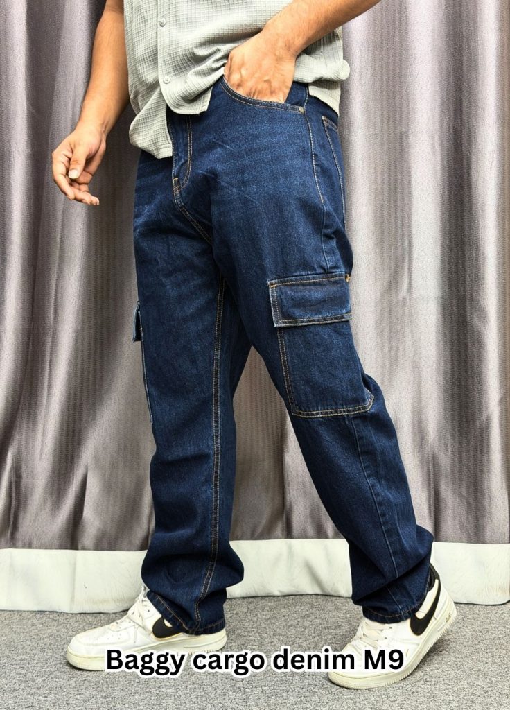 Baggy Cargo Denim M9 - (Blue)